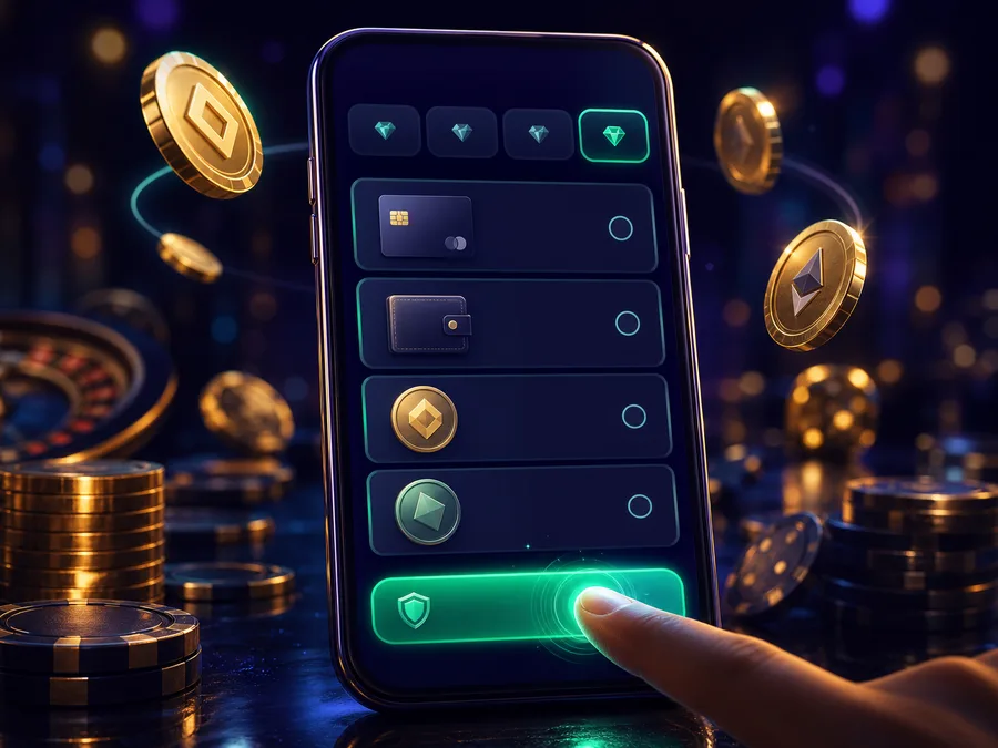 Mobilna blagajna Bizzo Casino z izbiro načina plačila na telefonu