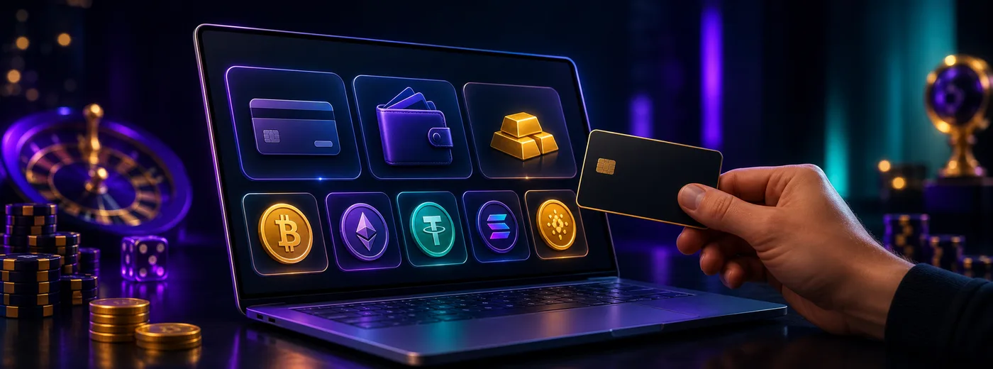 Blagajna Bizzo Casino na prenosniku z izbiro plačilnih metod